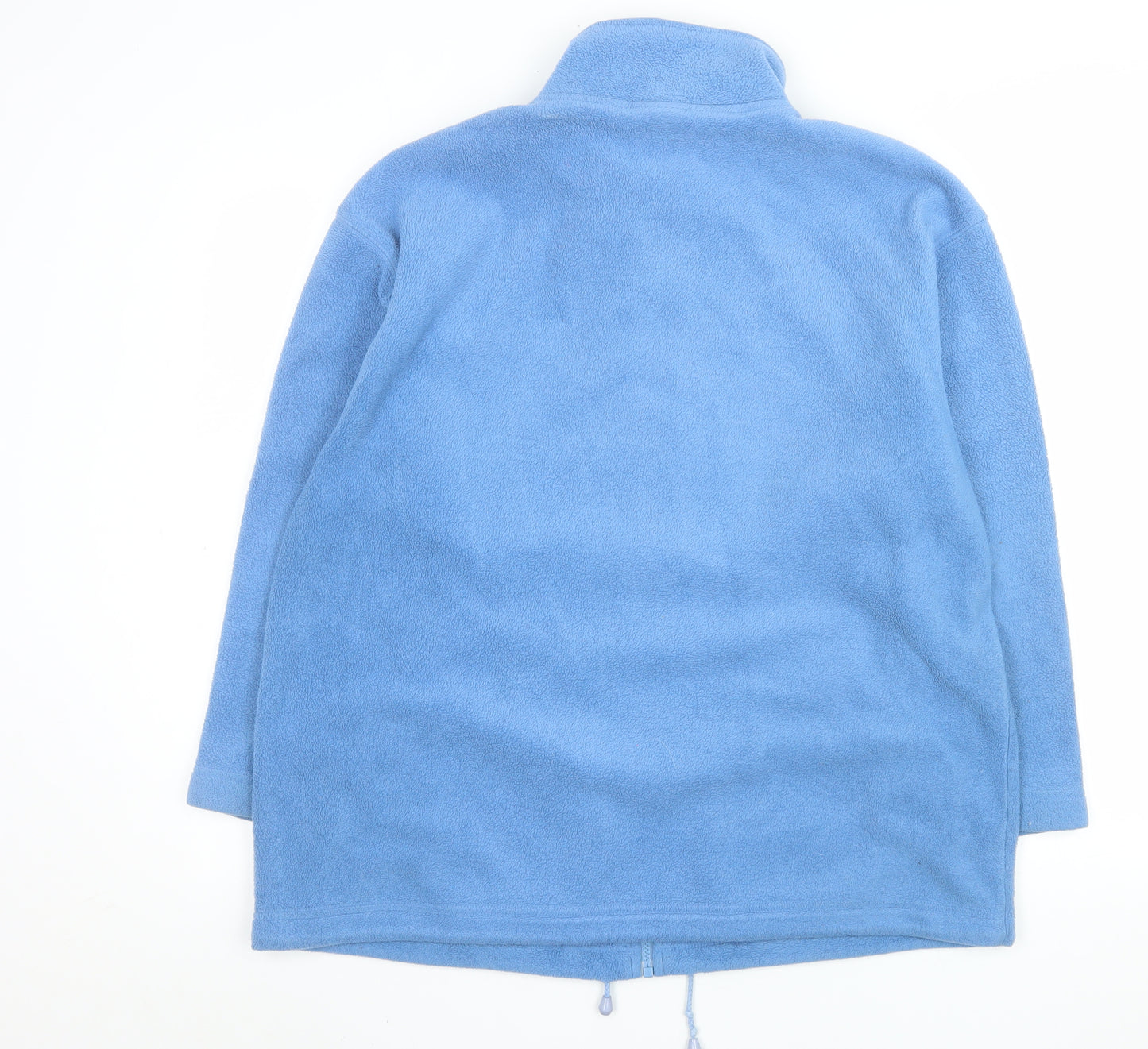 Eastex Men Blue Fleece Full Zip Jacket L Regular Fit Mid-Length