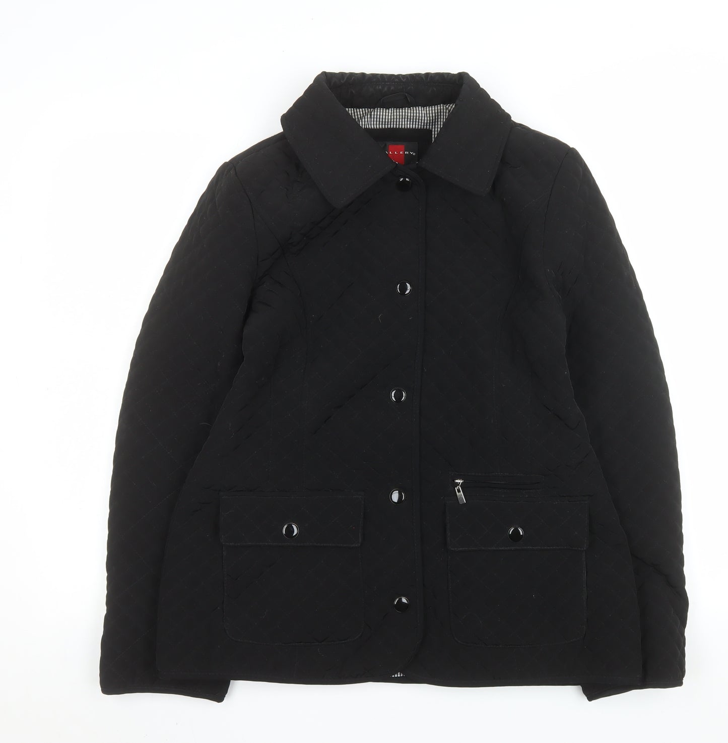 Gallery Womens Black Quilted Mid Length Jacket M