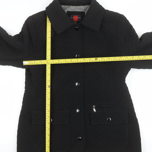 Gallery Womens Black Quilted Mid Length Jacket M