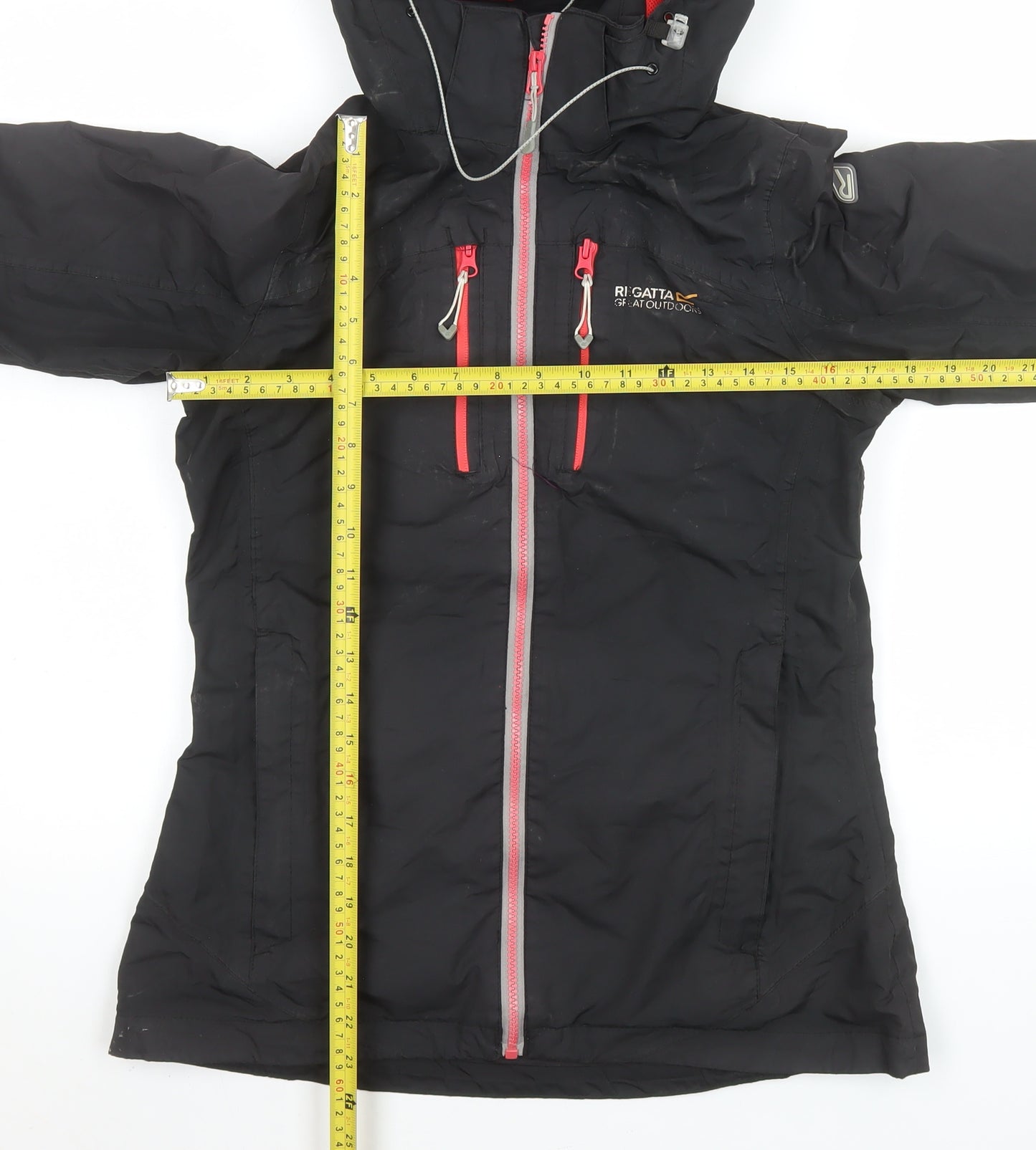 Regatta Women's Black Waterproof Hooded Rain Coat Jacket UK 10
