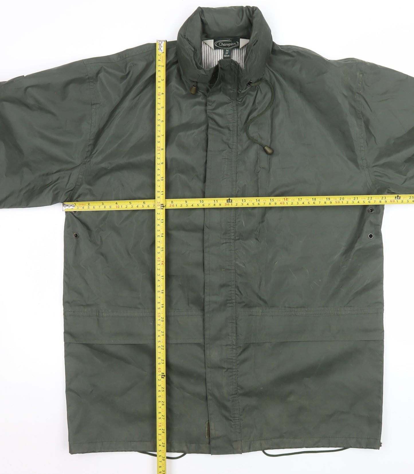 Champion Men's Green M Parka Jacket Water Resistant Nylon