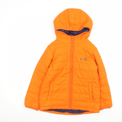 Peter Storm Boys Orange Hooded Puffer Jacket 5-6 Years Warm Waterproof Coat
