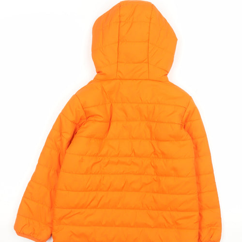 Peter Storm Boys Orange Hooded Puffer Jacket 5-6 Years Warm Waterproof Coat