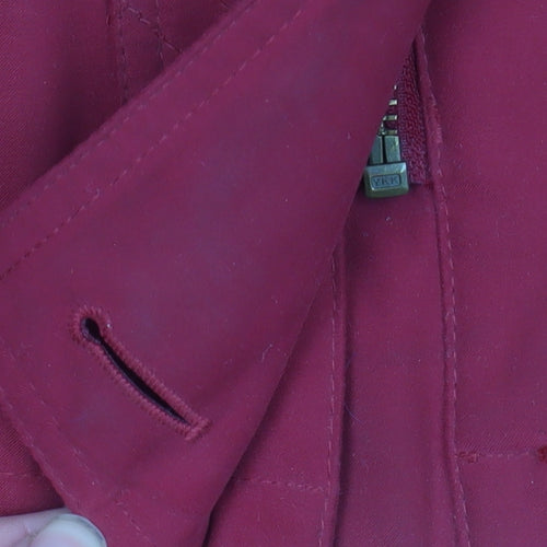 Dannimac Womens Red Hooded Mid-Length Rain Coat Size S