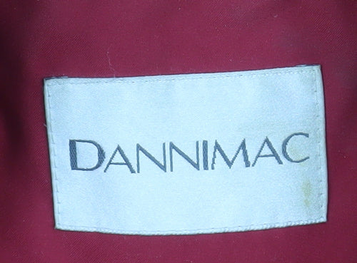 Dannimac Womens Red Hooded Mid-Length Rain Coat Size S