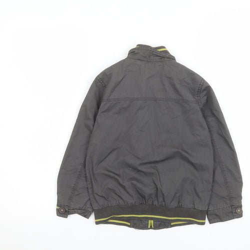 Baker by Ted Baker Boys Grey Cotton Bomber Jacket Age 7 Full Zip Casual