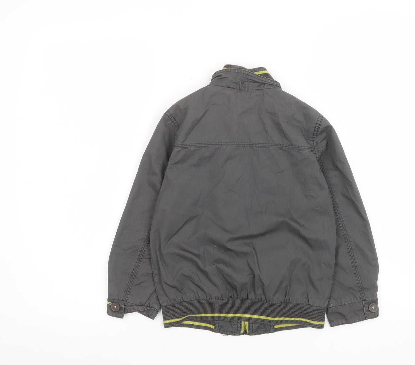 Baker by Ted Baker Boys Grey Cotton Bomber Jacket Age 7 Full Zip Casual