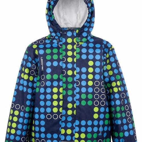 LEGO Boys Blue Polka Dot Waterproof Hooded Rain Coat 9 Years