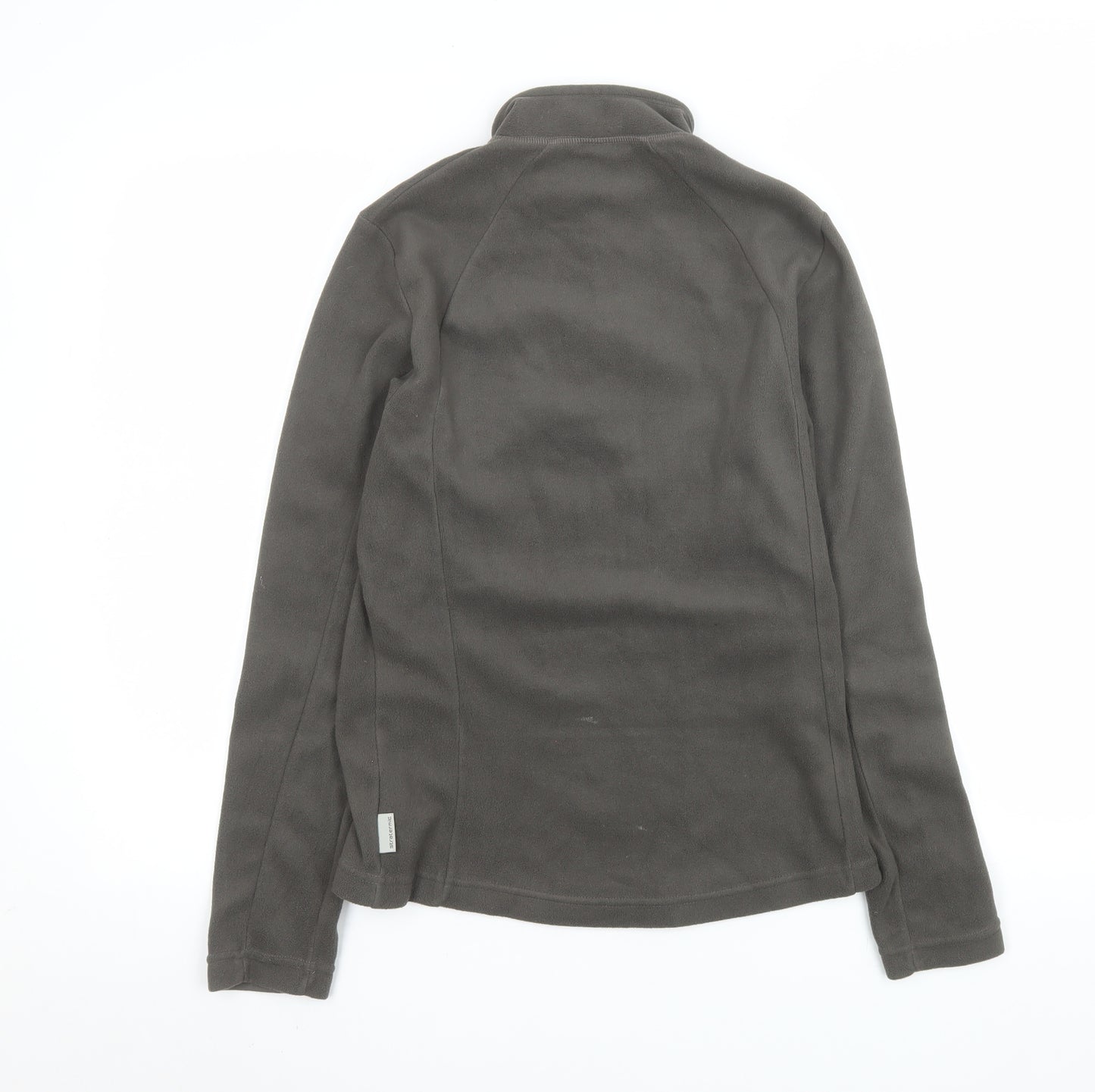 Quechua Women's Grey Fleece Pullover Hoodie XS 1/4 Zip Hiking Top