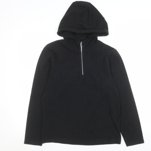 Mountain Warehouse Girls Black Fleece Pullover Hoodie 13 Years