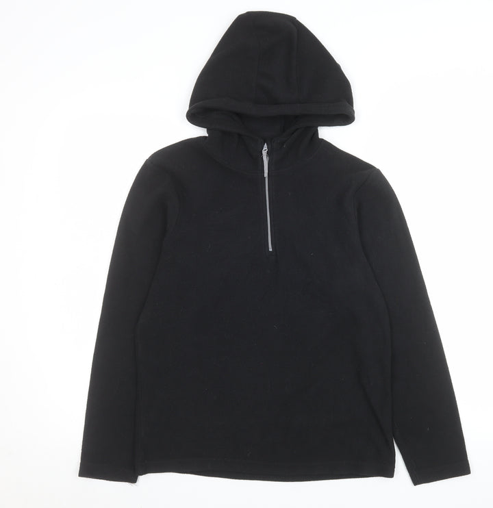Mountain Warehouse Girls Black Fleece Pullover Hoodie 13 Years