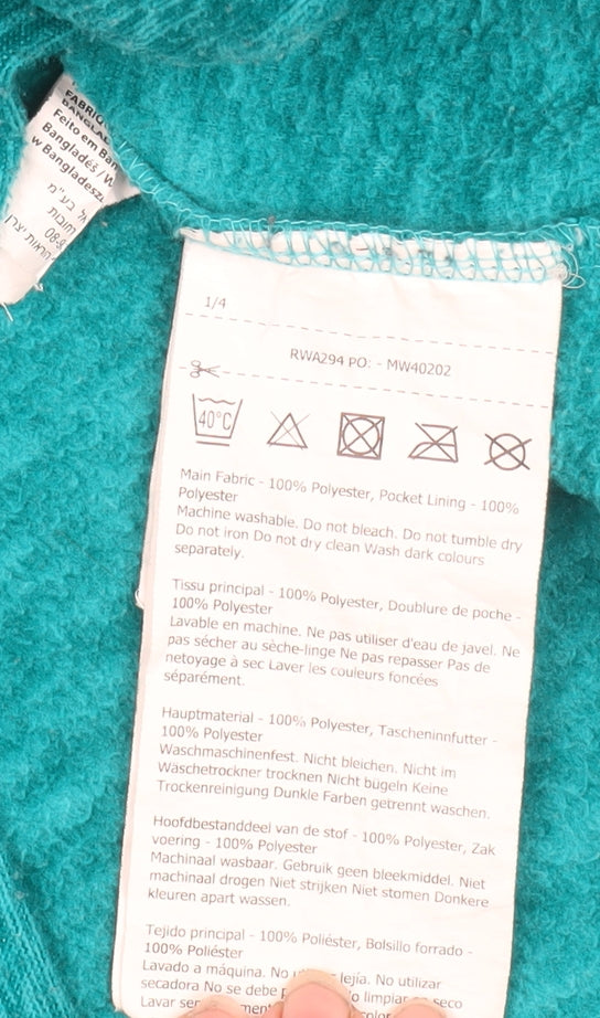 Regatta Womens Teal Hooded Pullover Hoodie UK 10 Polyester Outdoor