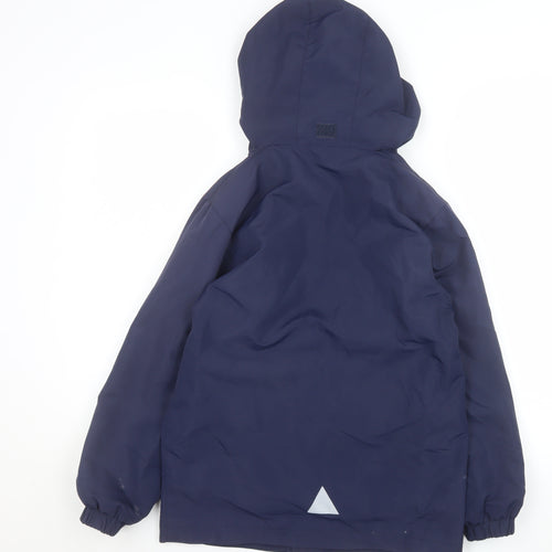 John Lewis Boys Blue Waterproof Hooded Parka Coat 9-10 Years