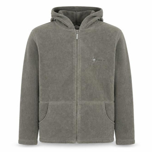 Bonmarché Men's Grey Hooded Fleece Jacket Size S Full Zip Casual