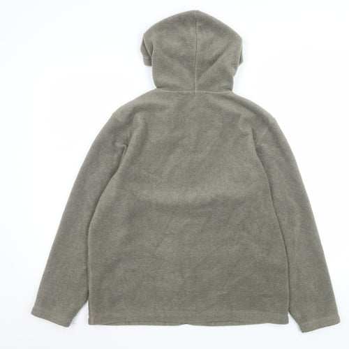 Bonmarché Men's Grey Hooded Fleece Jacket Size S Full Zip Casual