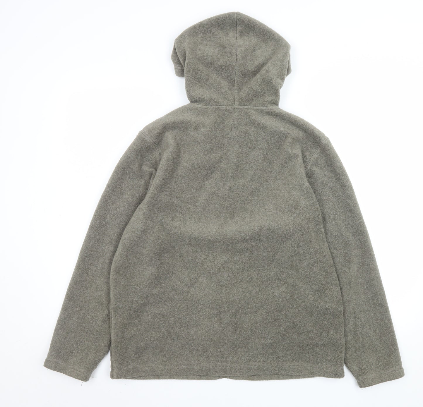 Bonmarché Men's Grey Hooded Fleece Jacket Size S Full Zip Casual