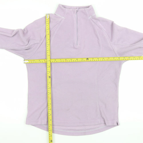 Quechua Women Lilac Fleece 1/2 Zip Pullover Sweatshirt Size 8 Regular