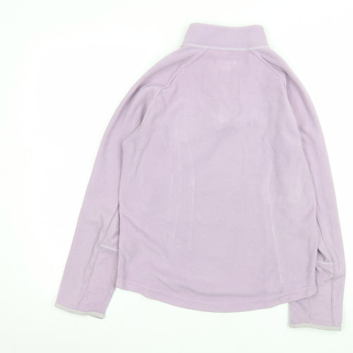 Quechua Women Lilac Fleece 1/2 Zip Pullover Sweatshirt Size 8 Regular