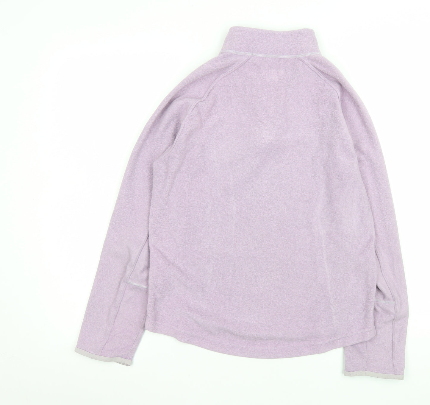 Quechua Women Lilac Fleece 1/2 Zip Pullover Sweatshirt Size 8 Regular