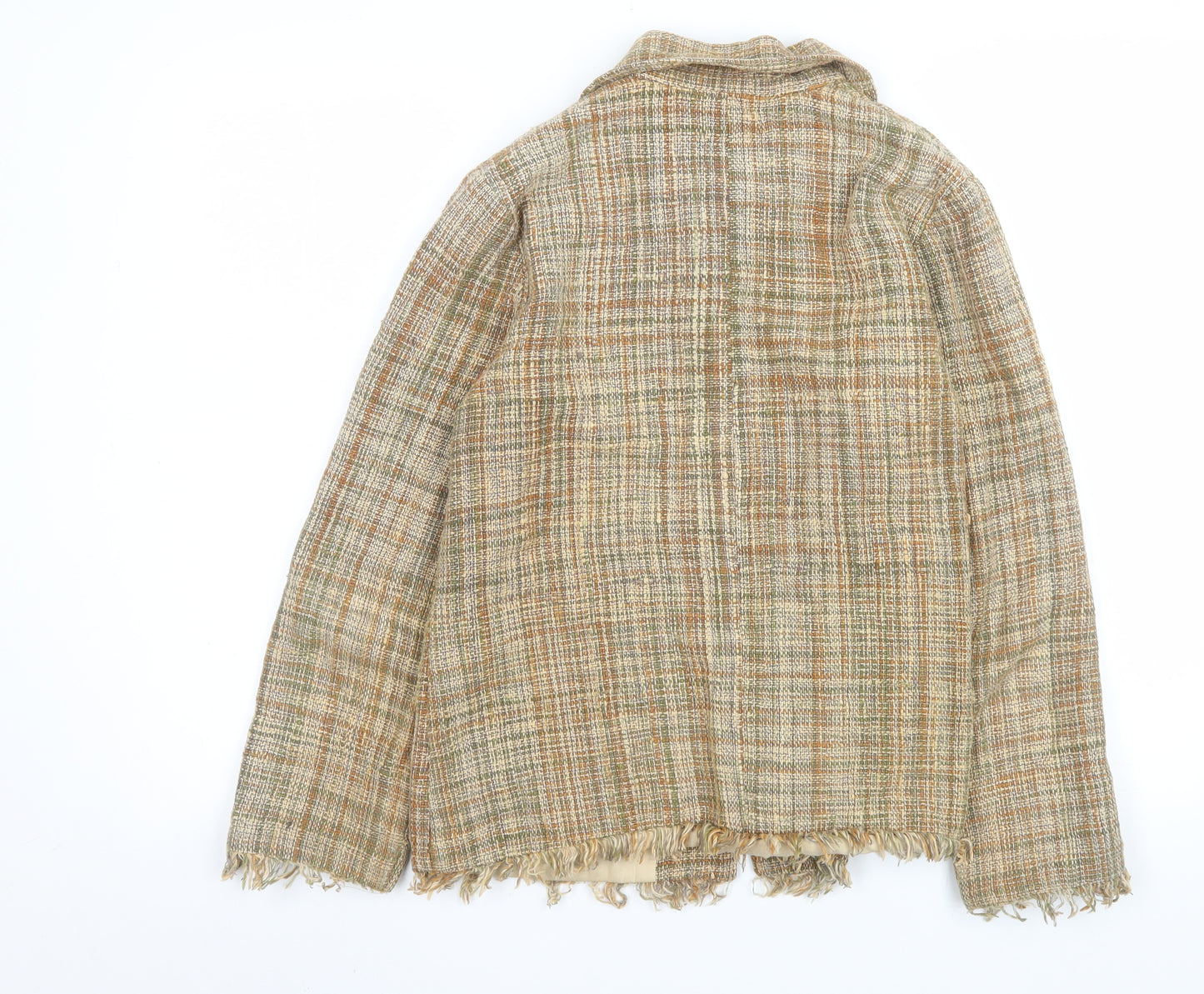 Alternatives by Traidcraft Women's Beige Tweed Button Jacket Size 12