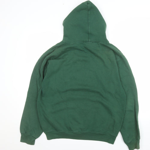Impossible Conversations Men's Green Pullover Hoodie Size M Embroidered Graphic