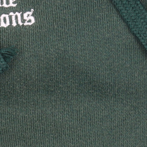 Impossible Conversations Men's Green Pullover Hoodie Size M Embroidered Graphic