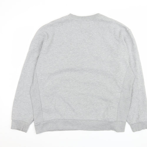 Superdry Womens Grey ATHL Graphic Pullover Sweatshirt UK 14
