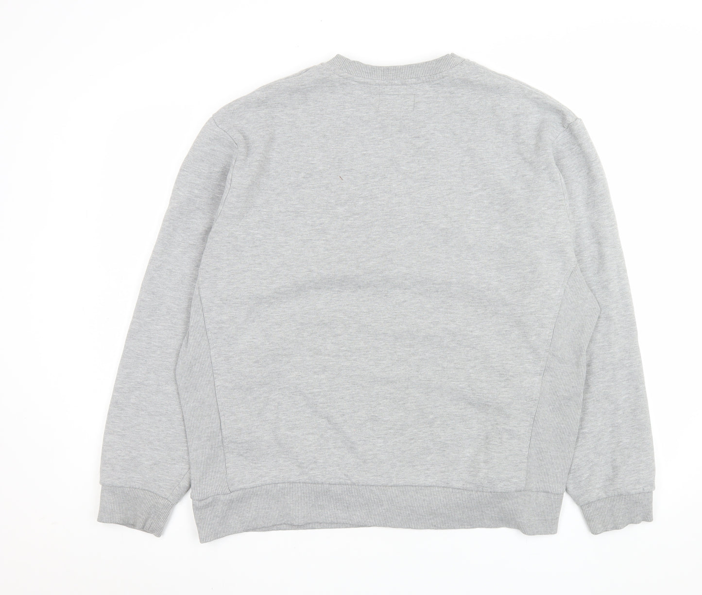 Superdry Womens Grey ATHL Graphic Pullover Sweatshirt UK 14