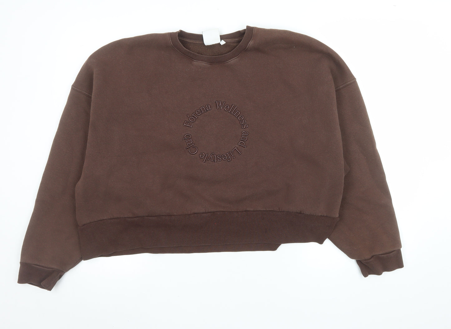 Forena Brown Crew Neck Women's Size 14 Pullover Sweatshirt