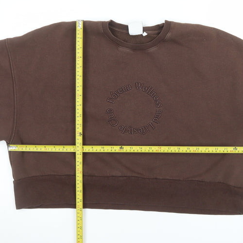 Forena Brown Crew Neck Women's Size 14 Pullover Sweatshirt