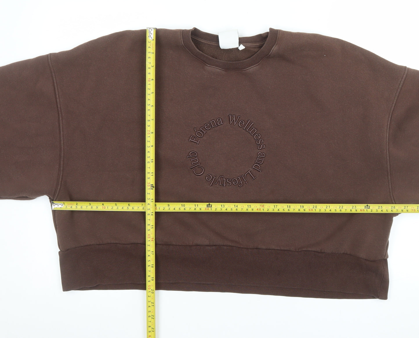 Forena Brown Crew Neck Women's Size 14 Pullover Sweatshirt