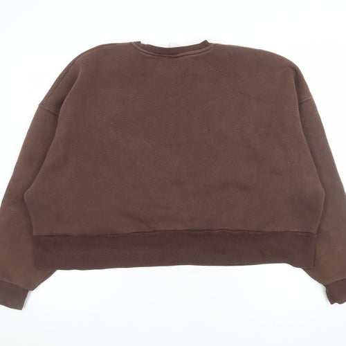 Forena Brown Crew Neck Women's Size 14 Pullover Sweatshirt