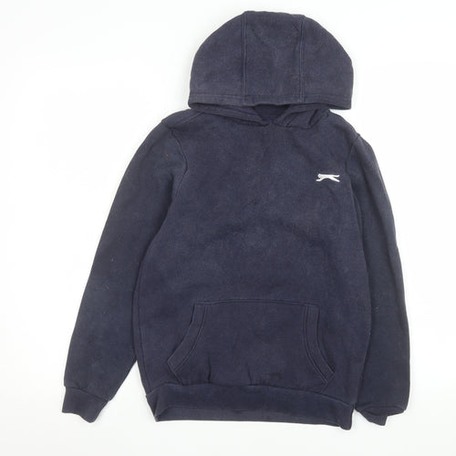 Slazenger Boys Blue Fleece Pullover Hoodie 13 Years Regular Fit