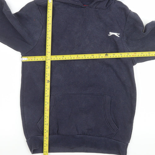 Slazenger Boys Blue Fleece Pullover Hoodie 13 Years Regular Fit