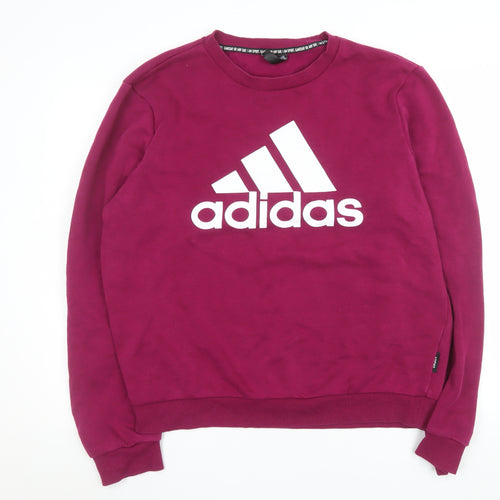Adidas Men's Purple Logo Crew Neck Sweatshirt Size L Regular Fit