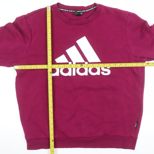 Adidas Men's Purple Logo Crew Neck Sweatshirt Size L Regular Fit