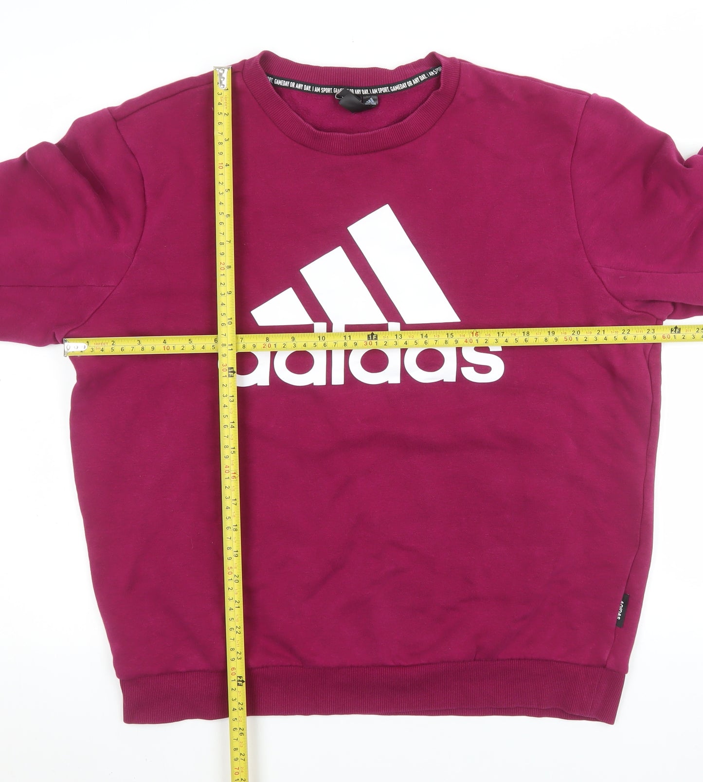 Adidas Men's Purple Logo Crew Neck Sweatshirt Size L Regular Fit