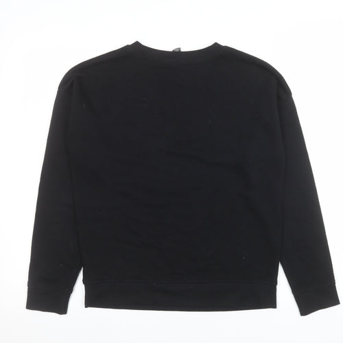 New Look Women Black J'Adore Paris Gold Logo Sweatshirt UK 6
