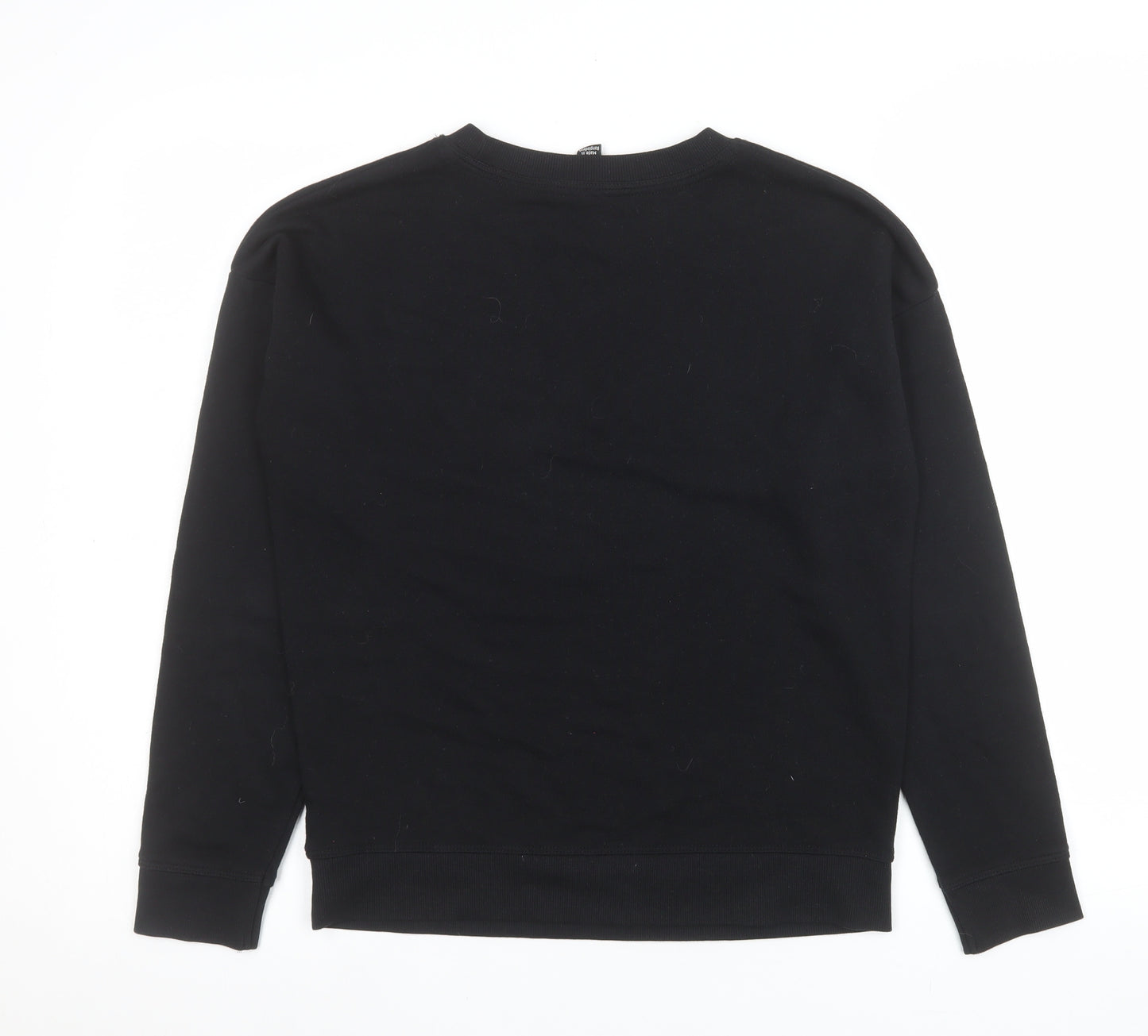 New Look Women Black J'Adore Paris Gold Logo Sweatshirt UK 6