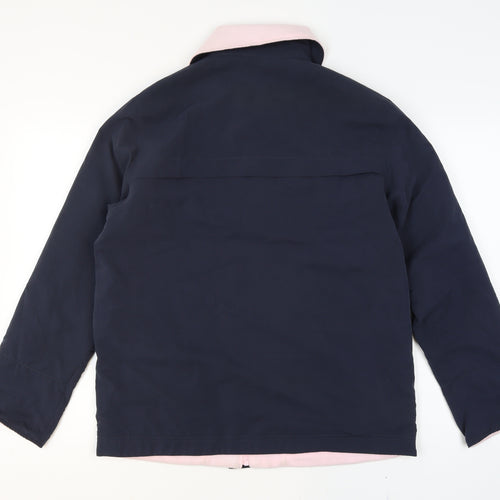 Marks and Spencer Womens Blue Pink Collar Mid-Length Jacket UK 12