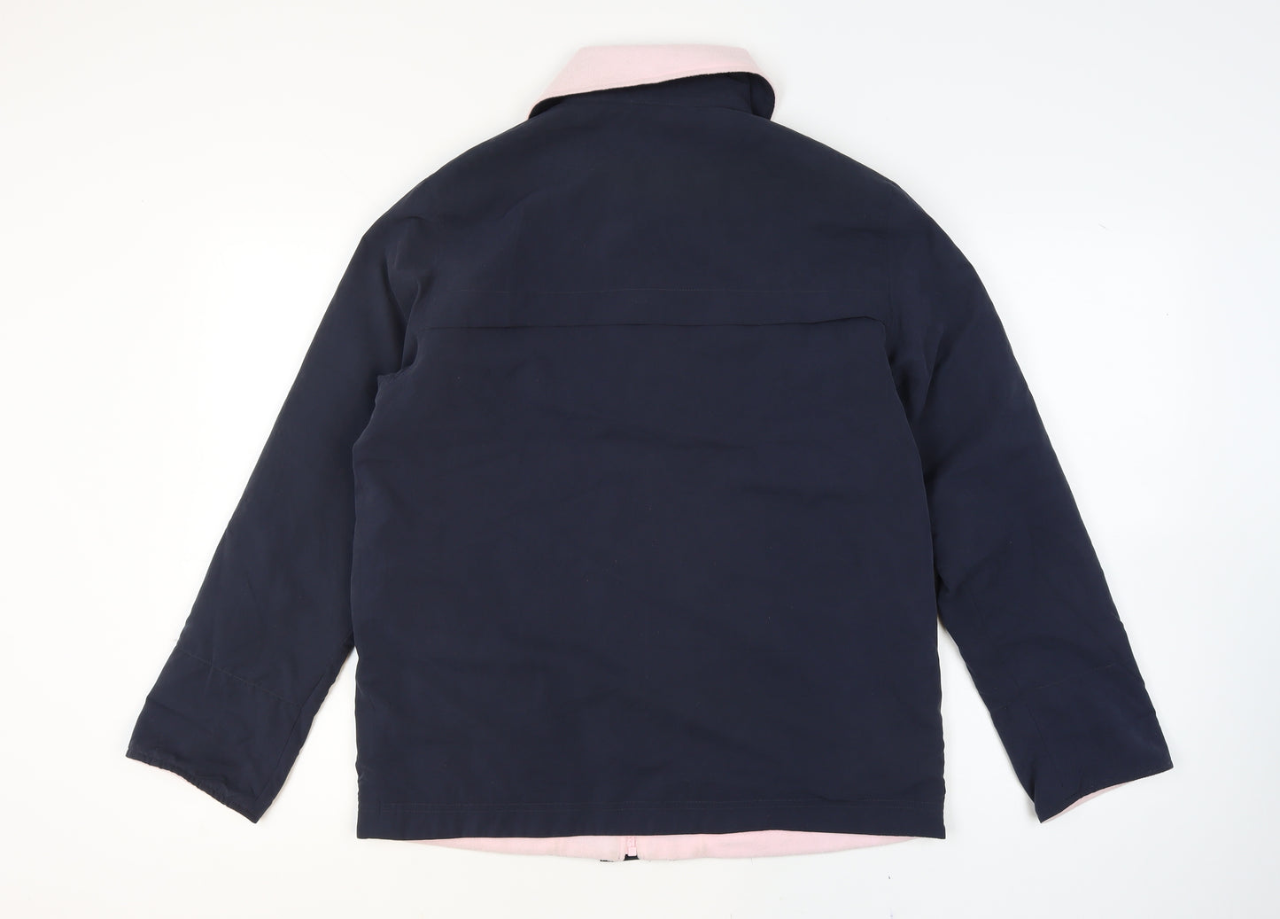 Marks and Spencer Womens Blue Pink Collar Mid-Length Jacket UK 12