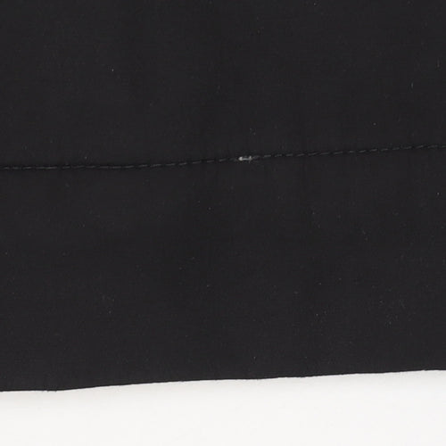 ReSET Women's Black Waterproof Long Hooded Rain Coat Size 12