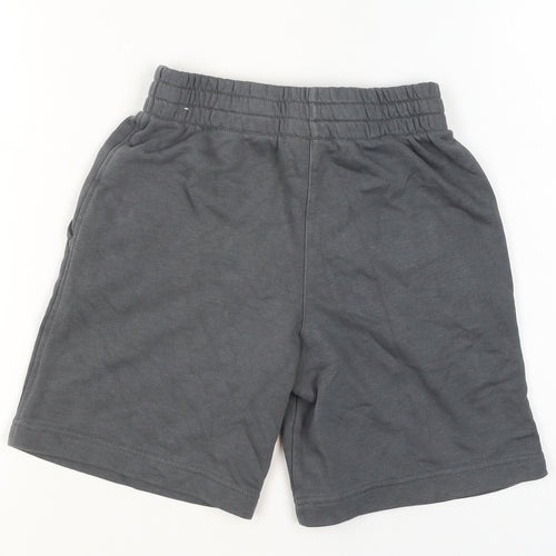 Nike Girls Grey Athletic Shorts M 137-147cm Elastic Waist Logo Activewear