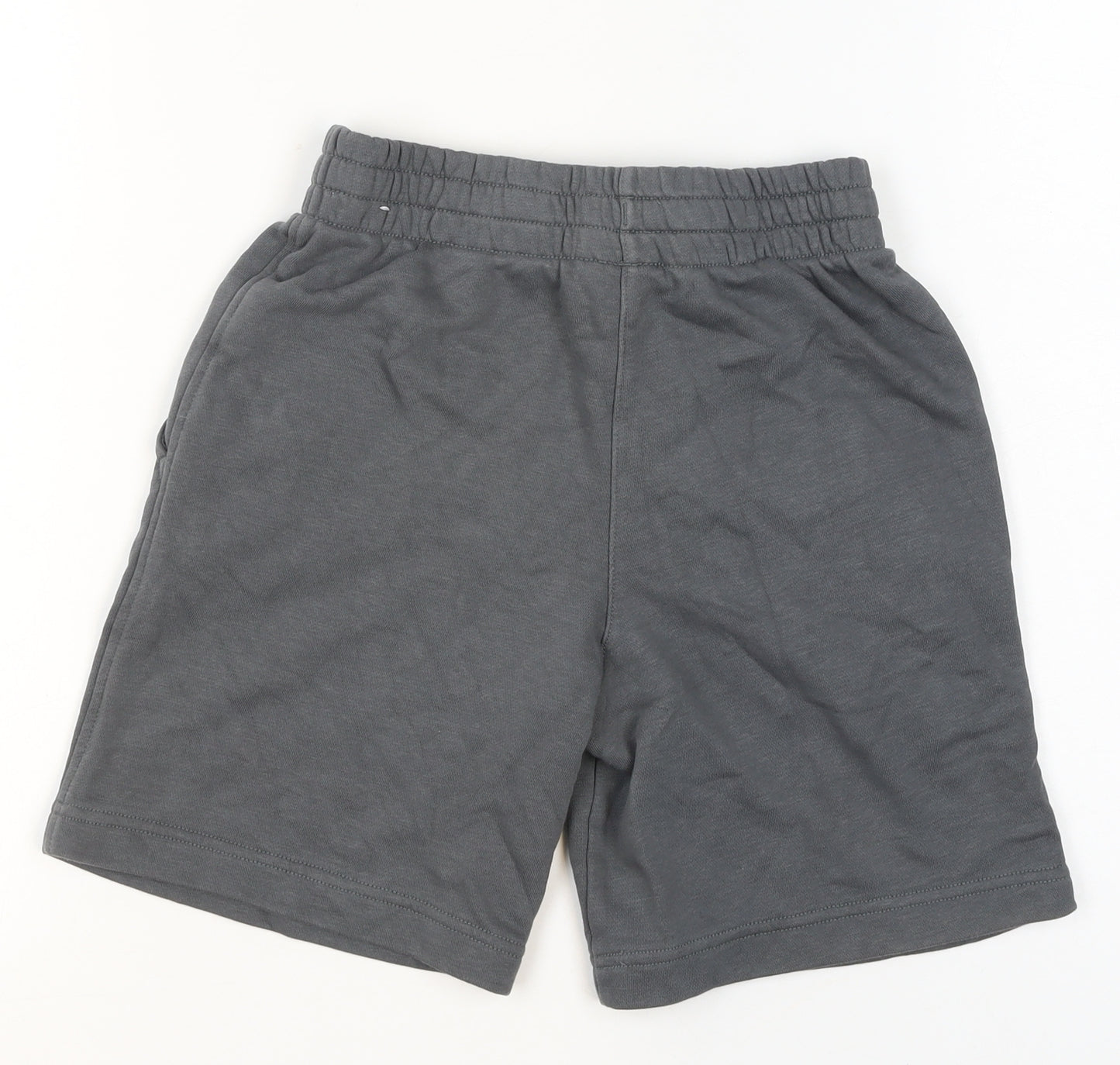 Nike Girls Grey Athletic Shorts M 137-147cm Elastic Waist Logo Activewear