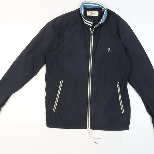 Original Penguin Boys Blue Bomber Jacket Size S Nylon Cotton Lightweight