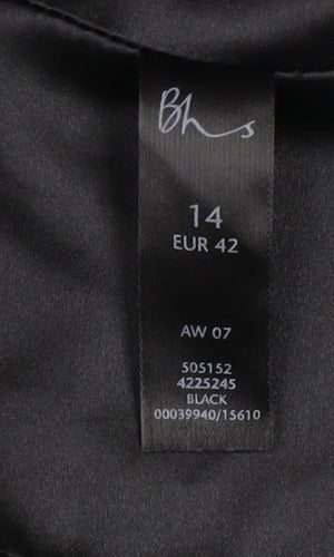 BHS Women’s Black Size 14 Regular Fit Lined Suit Jacket