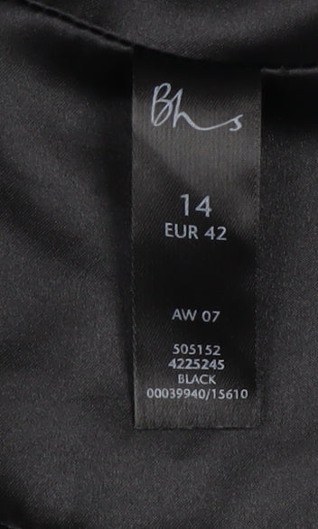 BHS Women’s Black Size 14 Regular Fit Lined Suit Jacket