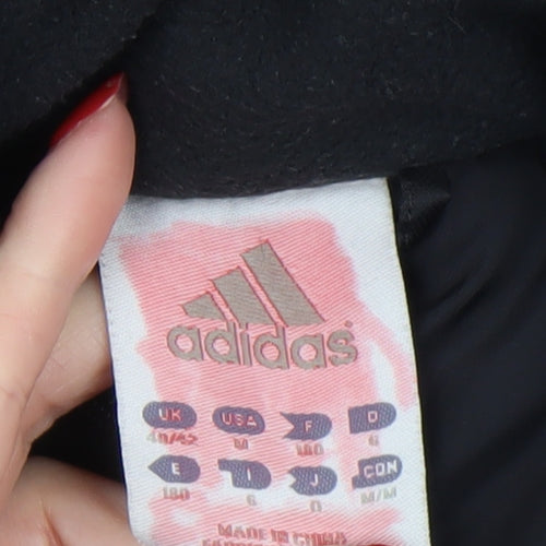 Adidas Mens Black Insulated Puffer Jacket Size M Football Style