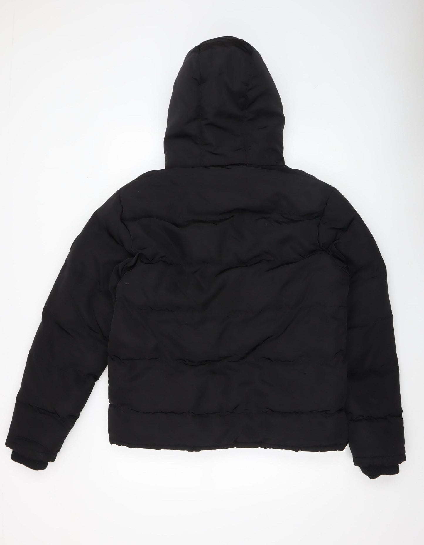 SoulCal & Co Men's Black Puffer Hooded Winter Jacket Size S