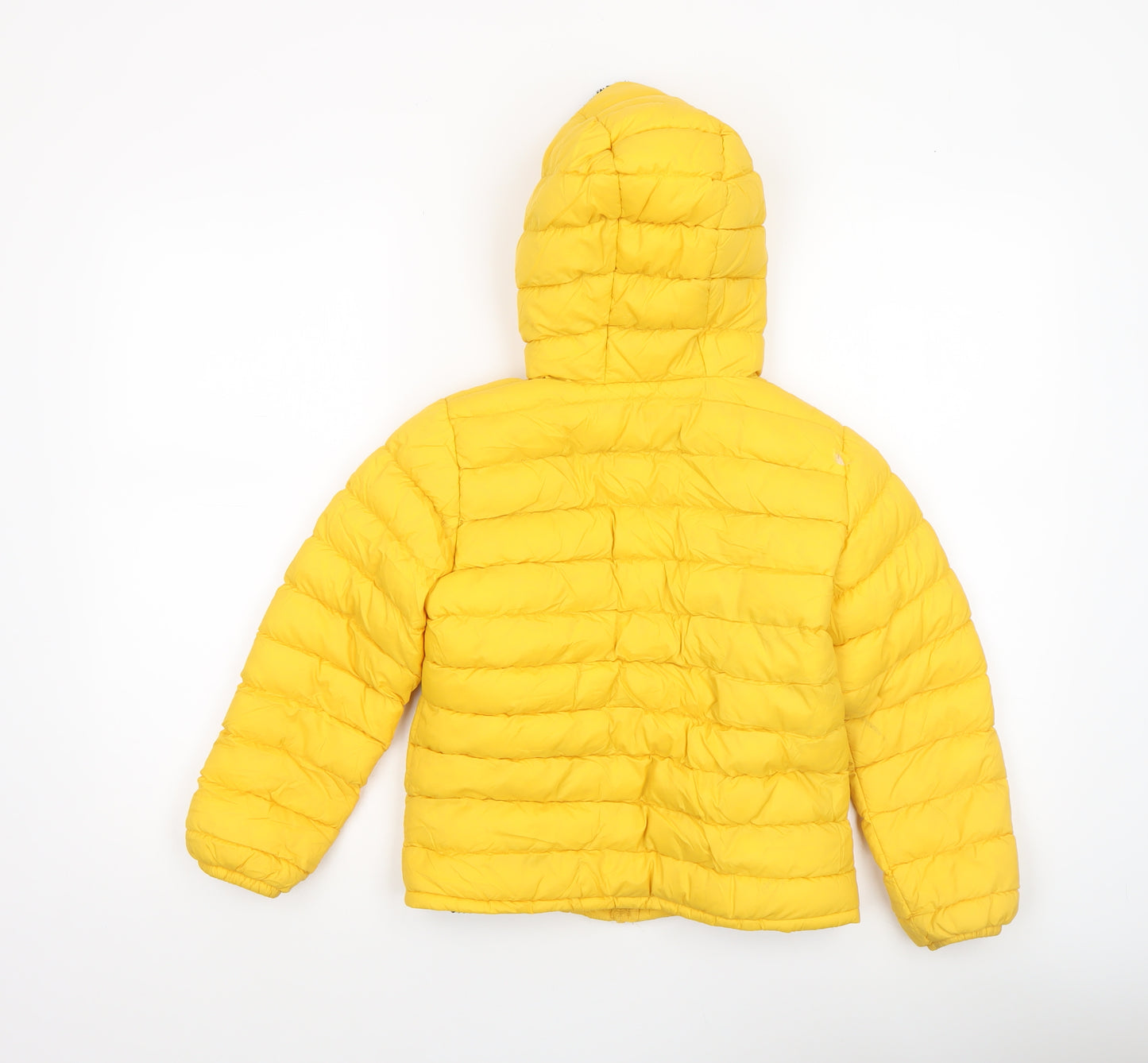 Mountain Warehouse Boys Yellow Hooded Puffer Jacket 7-8 Years Water Resistant